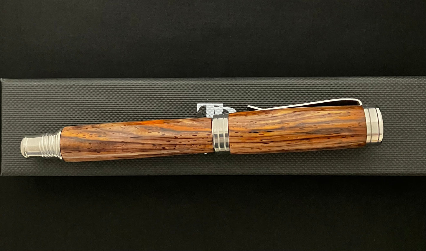 Cocobolo rollerball pen - with USA stainless Steel 